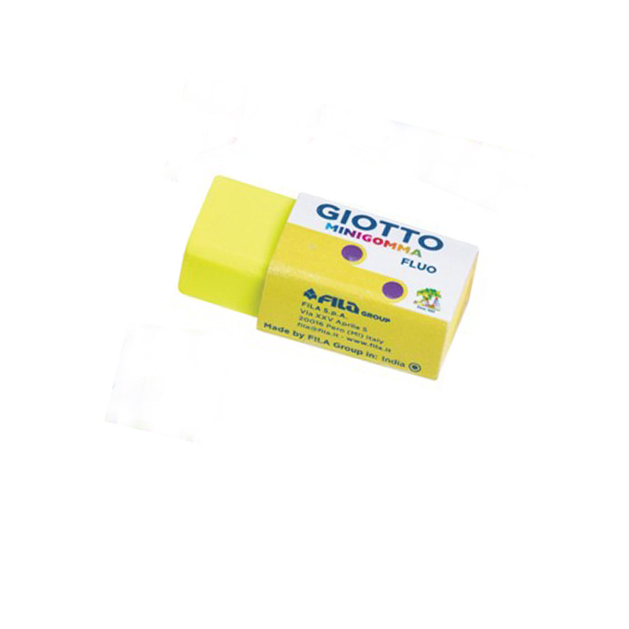 Borracha Mini Giotto Fluo Amarela