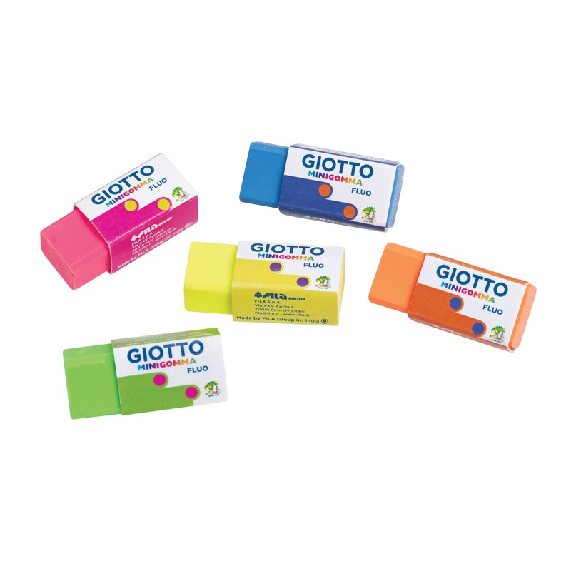 Borracha Mini Giotto Fluo Amarela