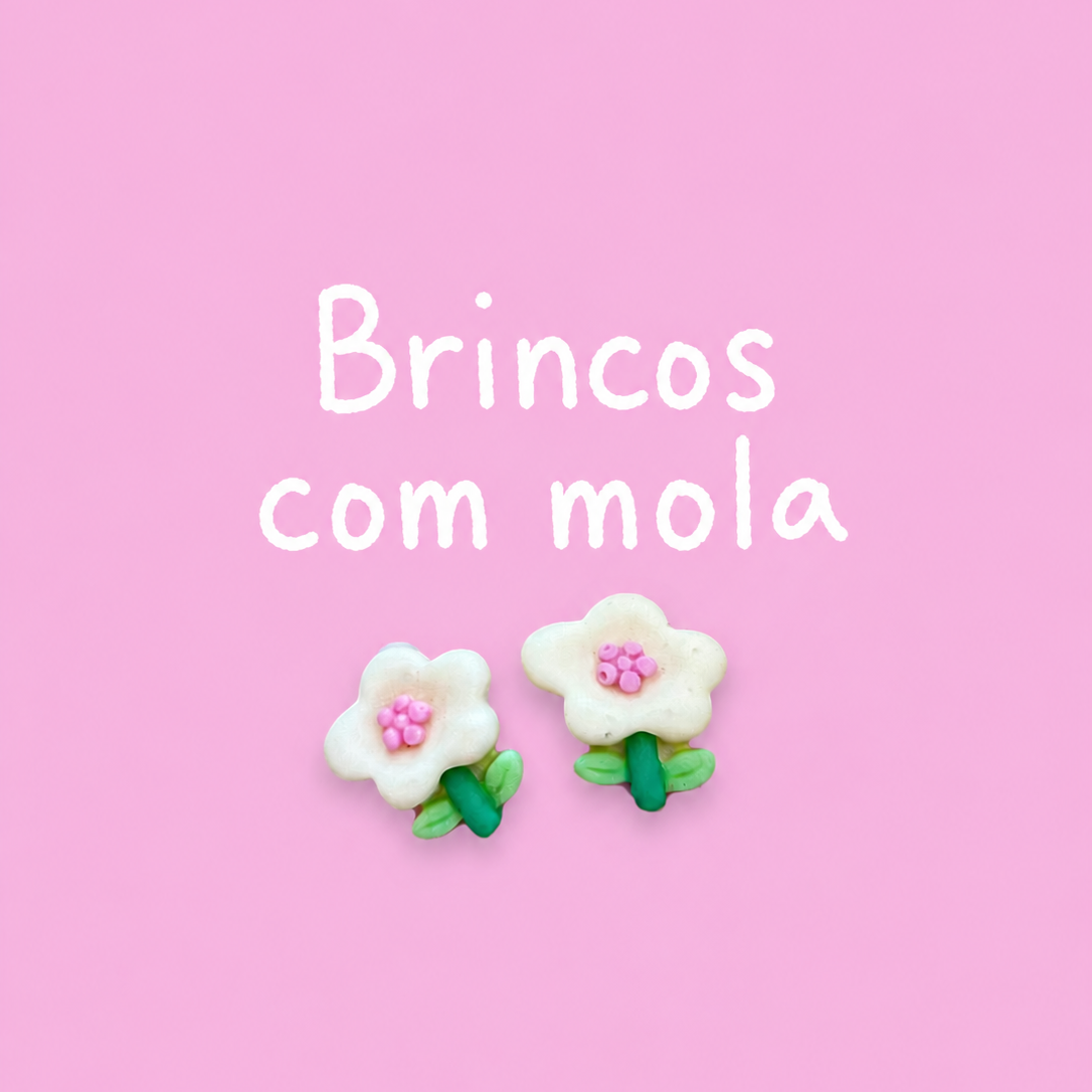 Brincos de mola Flor