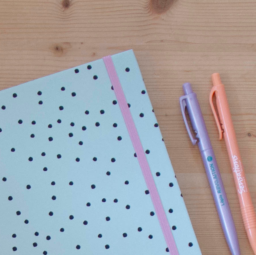Caderno 17 x 24,5 cm (pautado) MINT DOTS