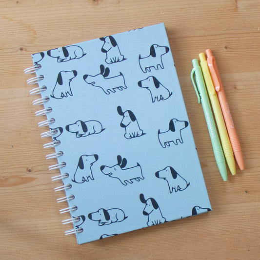 Caderno A5 Capa Dura Pautado (100 FL) DOGS