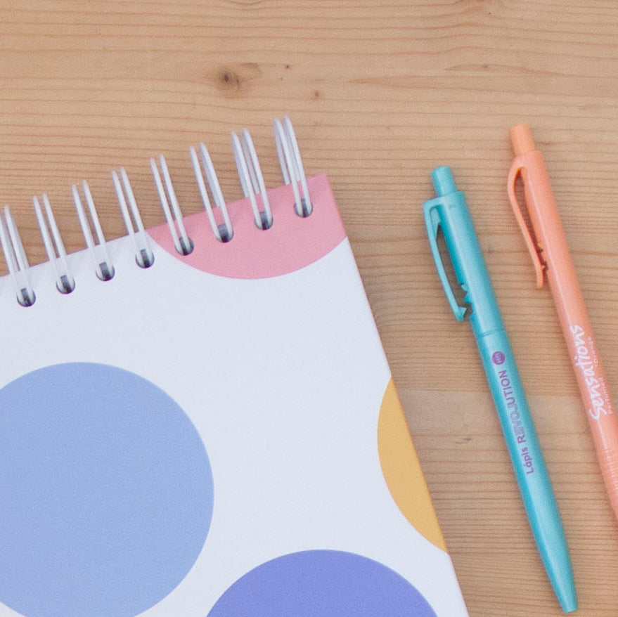 Caderno A5 Argolas Topo Capa Dura BIG DOTS