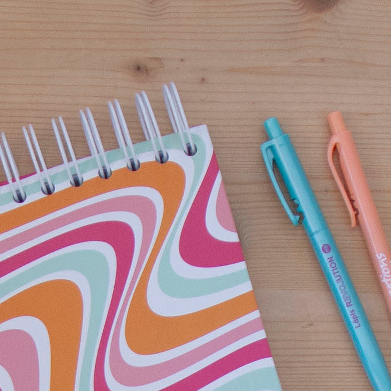 Caderno A5 Argolas Topo Capa Dura WAVES