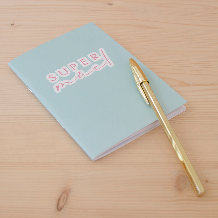 Caderno agrafado A6 LISO Super Mãe!