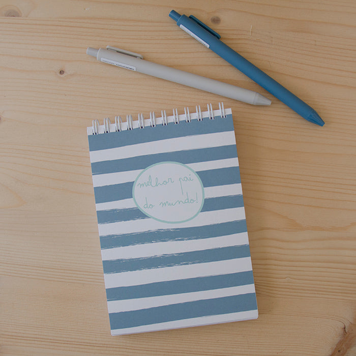 Caderno A6 Argolas Topo Capa Mole Melhor Pai do Mundo!