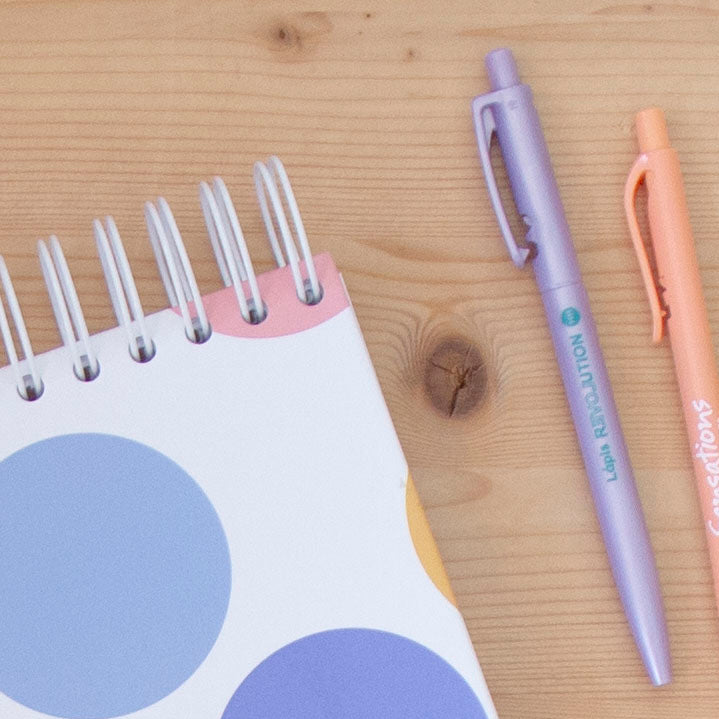 Caderno A6 Argolas Topo Capa Dura BIG DOTS