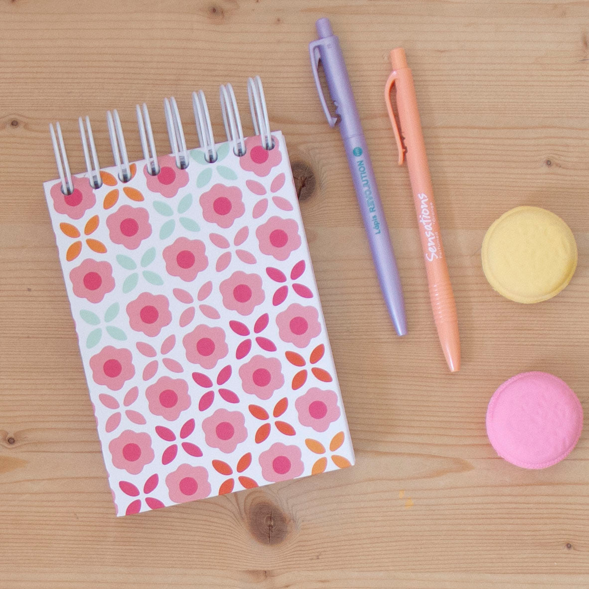 Caderno A6 Argolas Topo Capa Dura FLOWERS