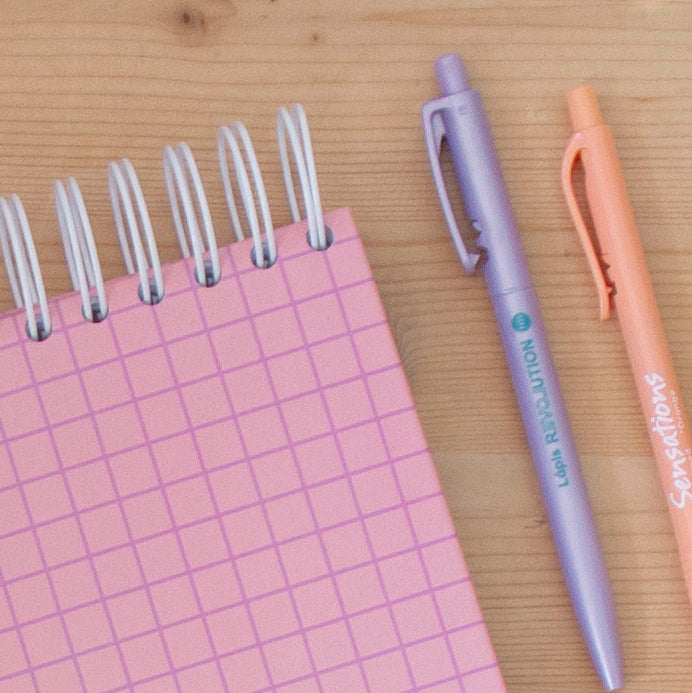 Caderno A6 Argolas Topo Capa Dura GRAPHIC PINK