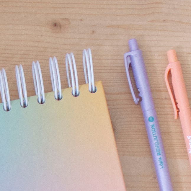 Caderno A6 Argolas Topo Capa Dura RAINBOW