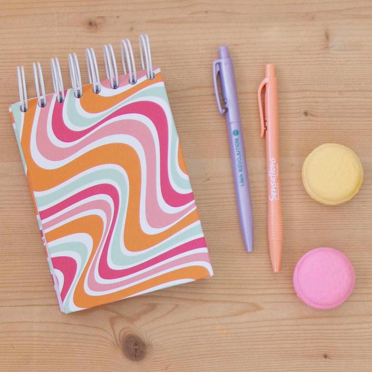 Caderno A6 Argolas Topo Capa Dura WAVES
