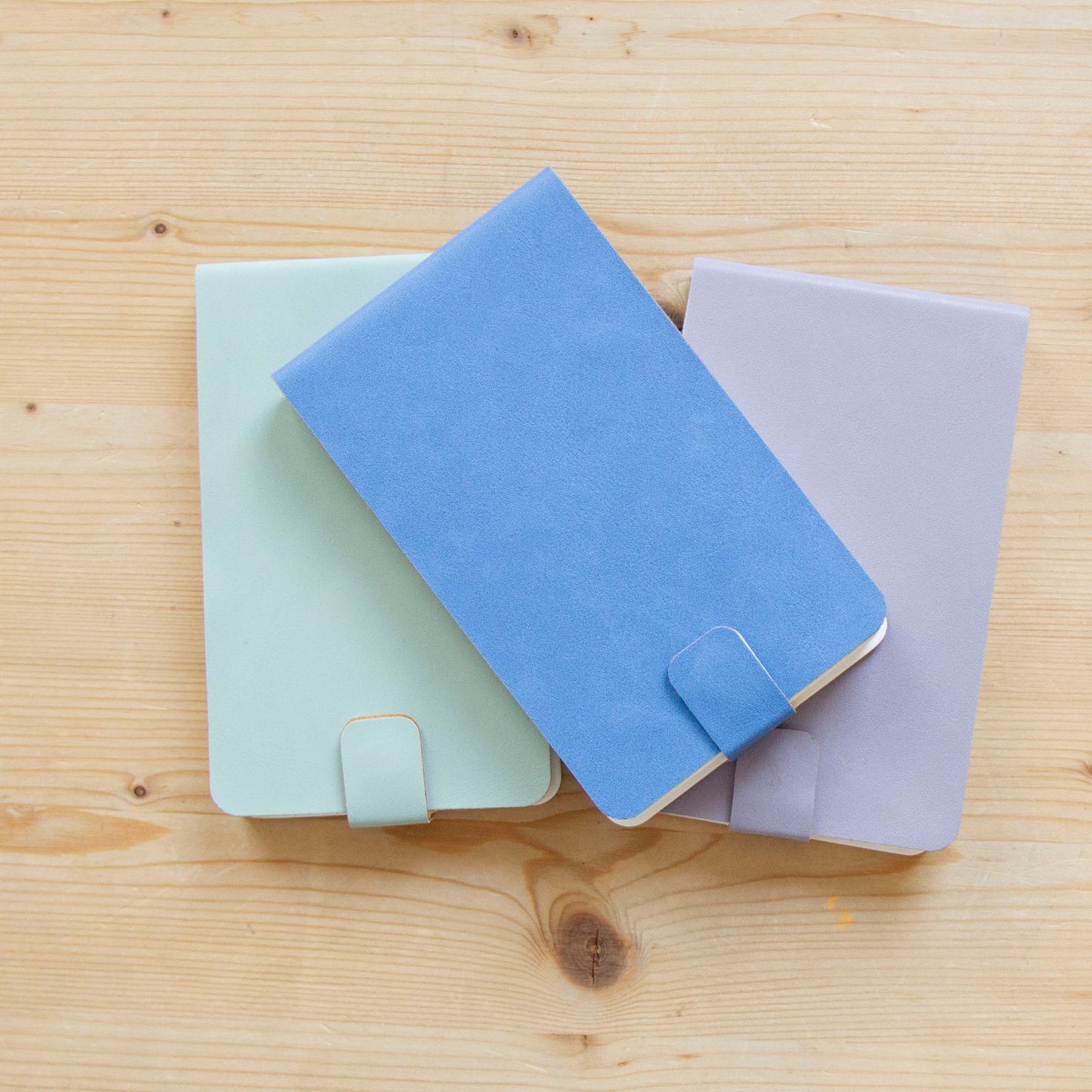 Kit 3 Cadernos Pocket (13,5 x 8 cm) Suede Vegan