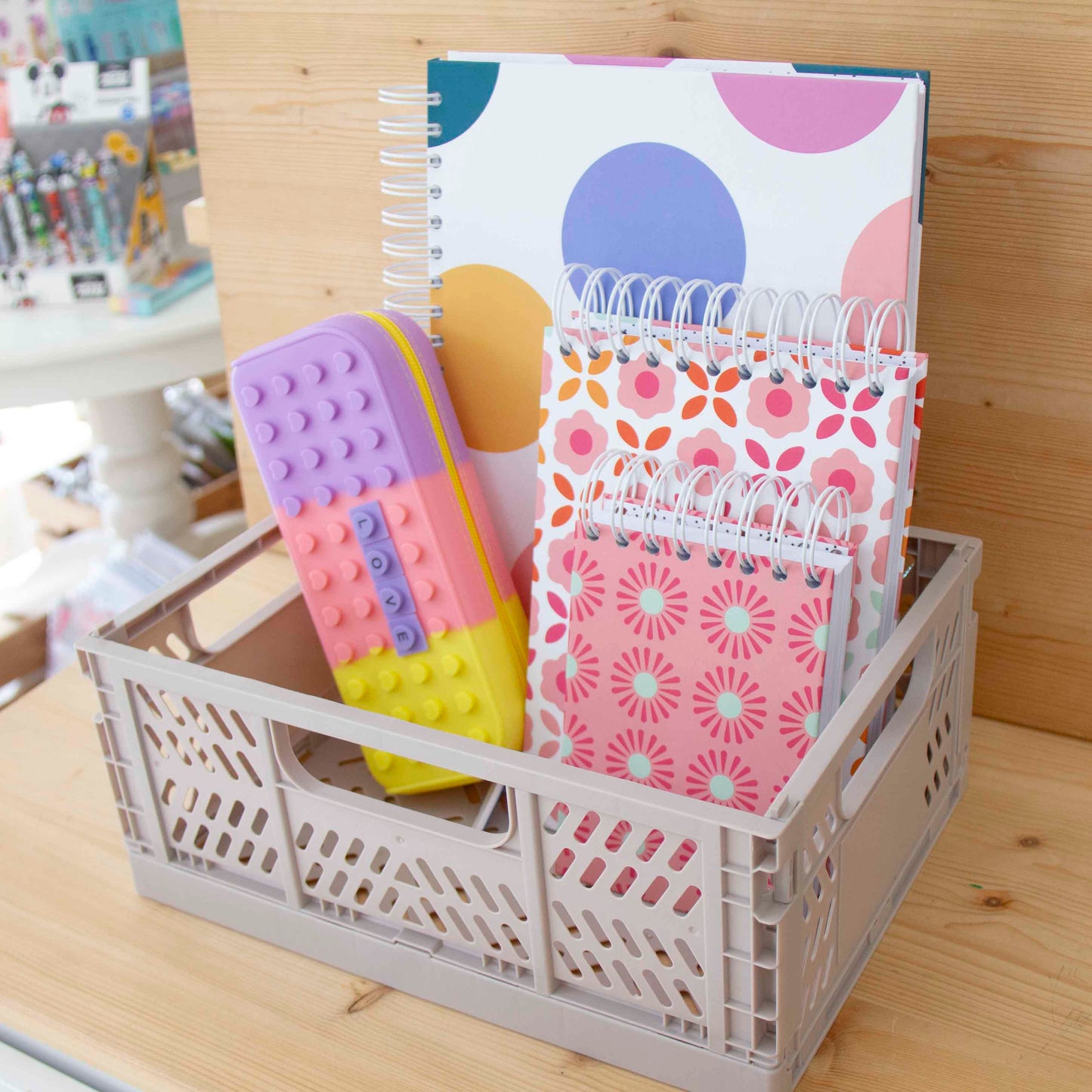Organizador de mesa Caixa Média Dobrável BEIGE