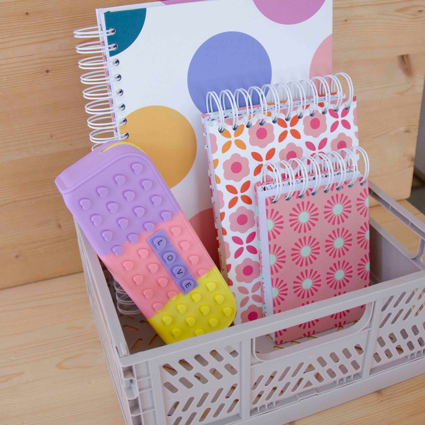 Organizador de mesa Caixa Média Dobrável BEIGE