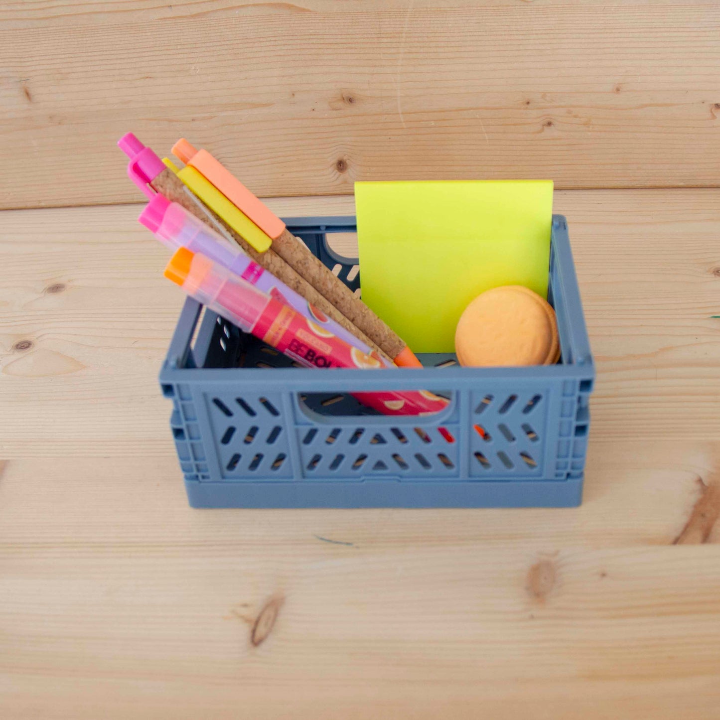 Organizador de mesa Caixa Mini Dobrável AZUL