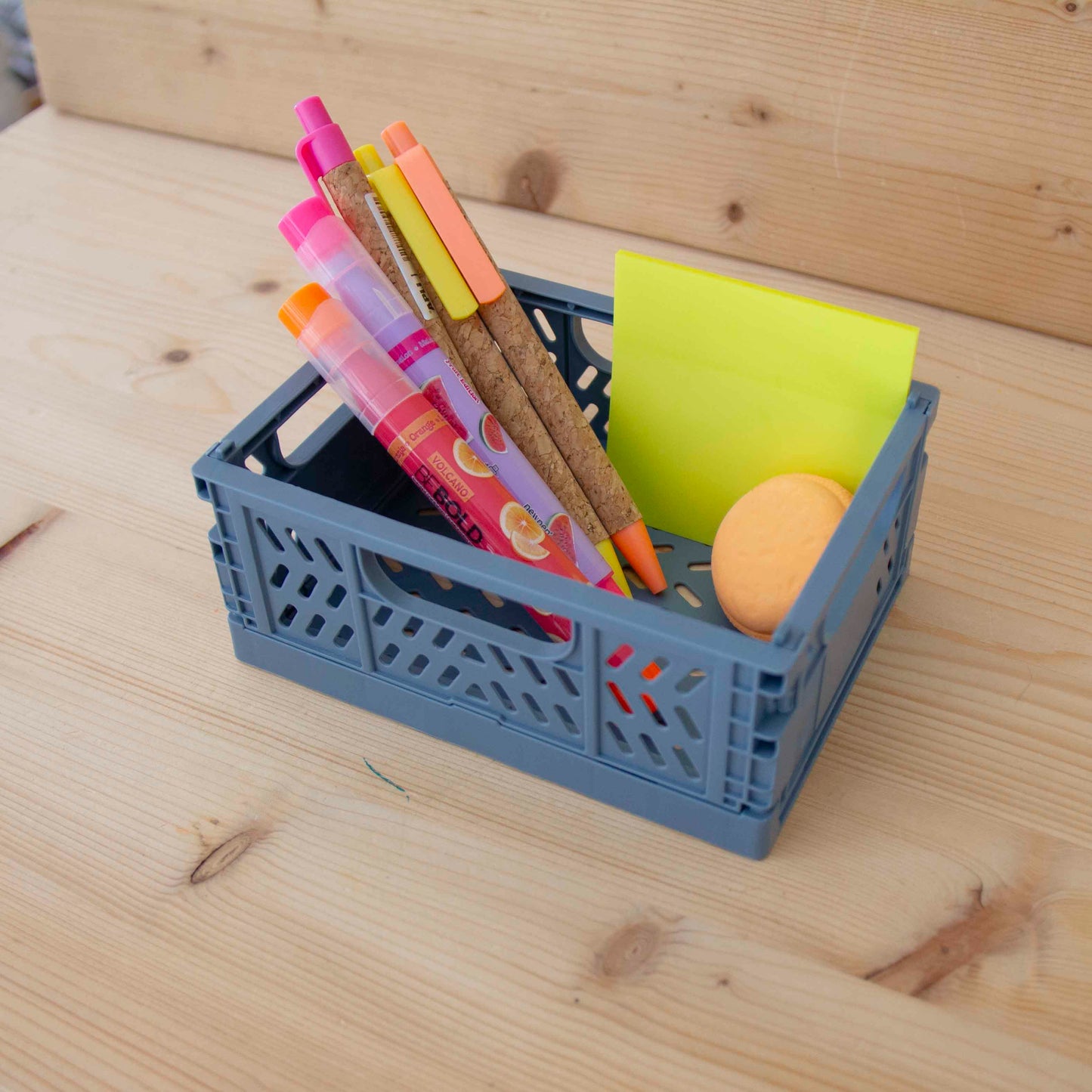 Organizador de mesa Caixa Mini Dobrável AZUL
