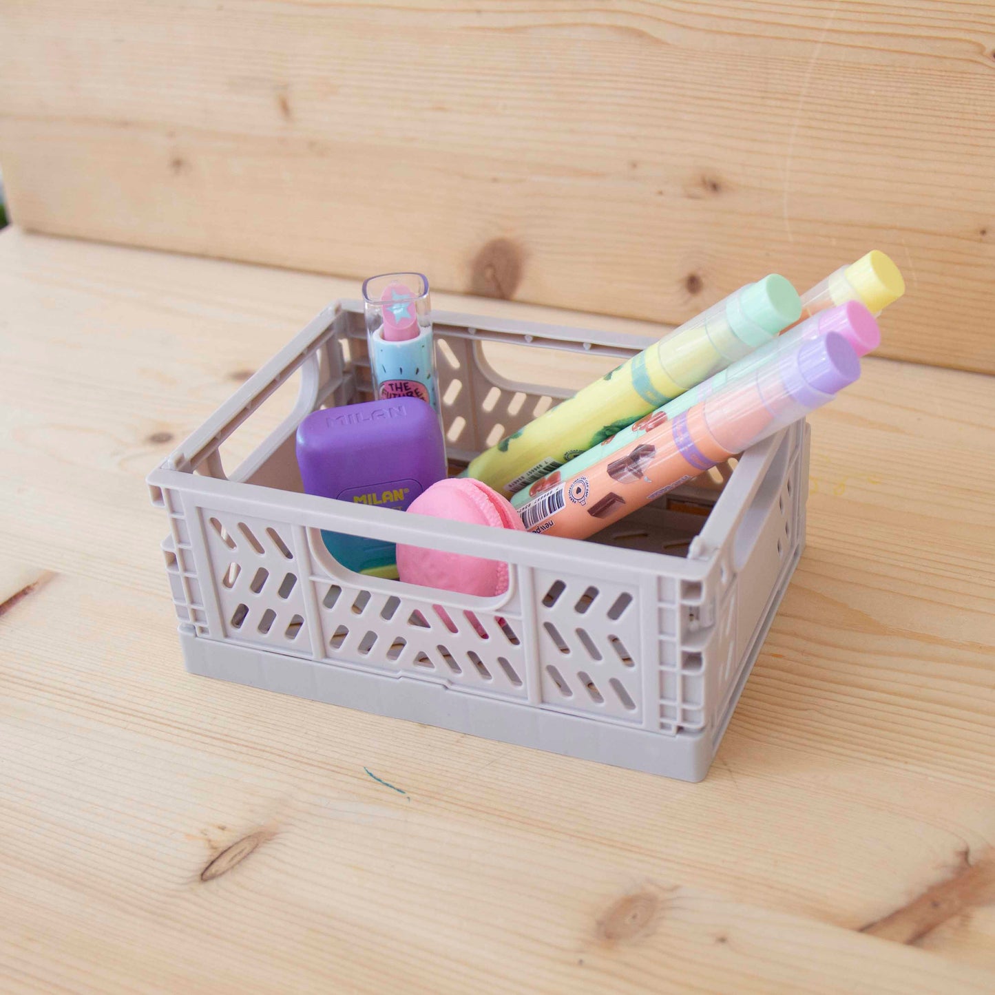 Organizador de mesa Caixa Mini Dobrável BEIGE
