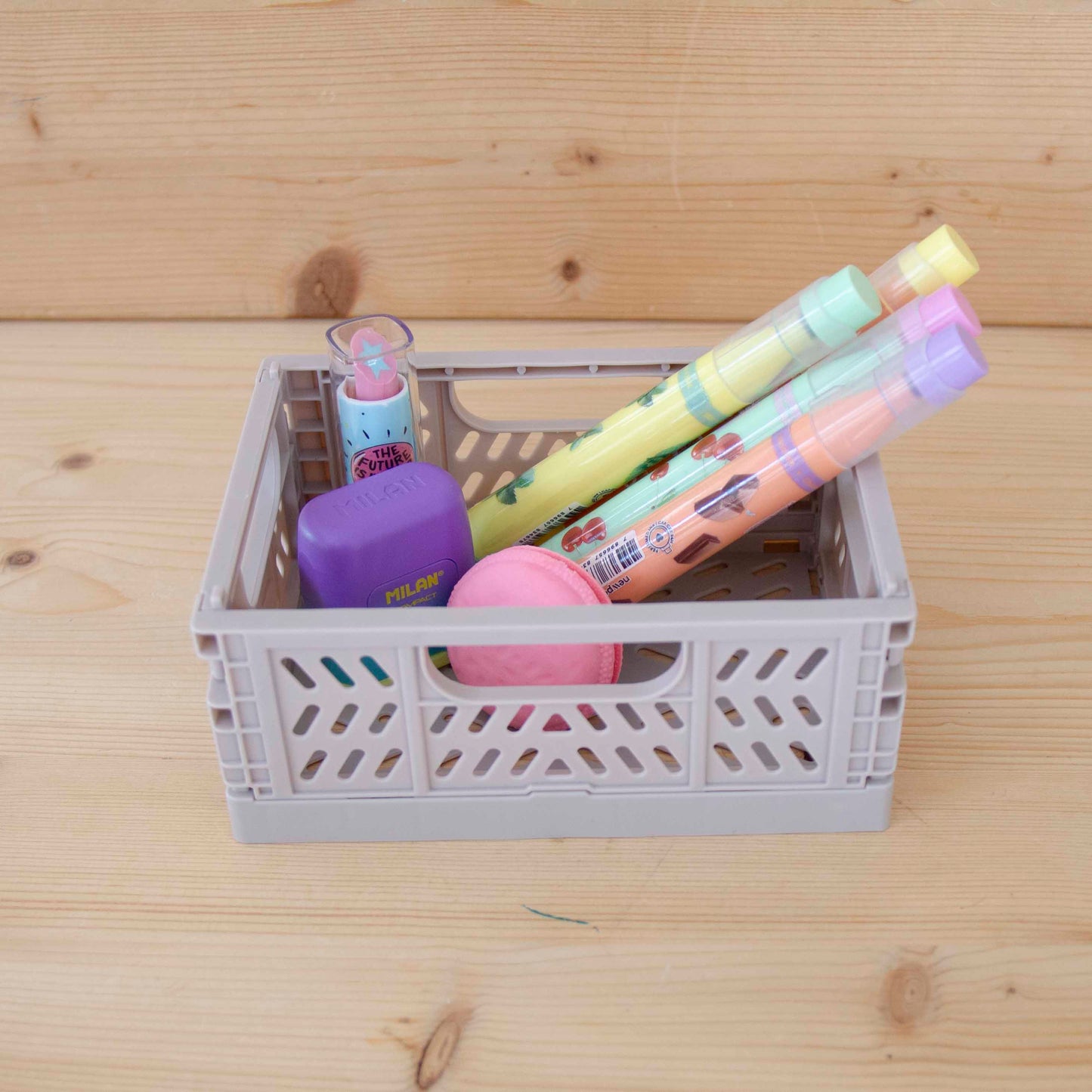 Organizador de mesa Caixa Mini Dobrável BEIGE