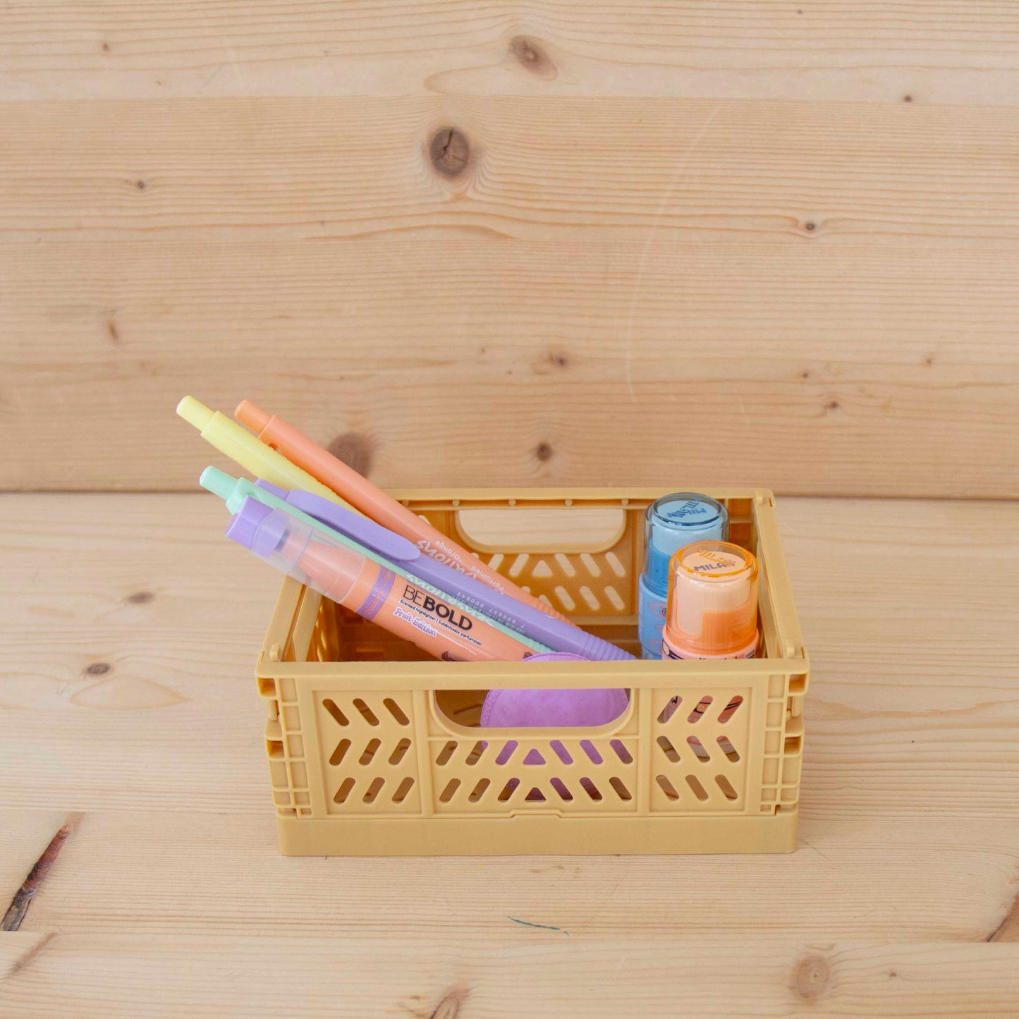 Organizador de mesa Caixa Mini Dobrável MOSTARDA
