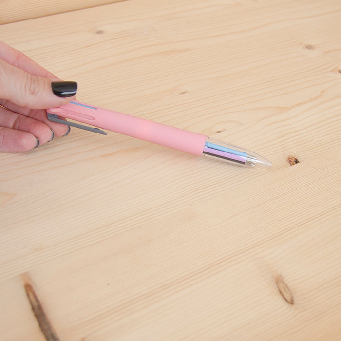 Caneta 5 Cores (Tinta Gel) Rosa