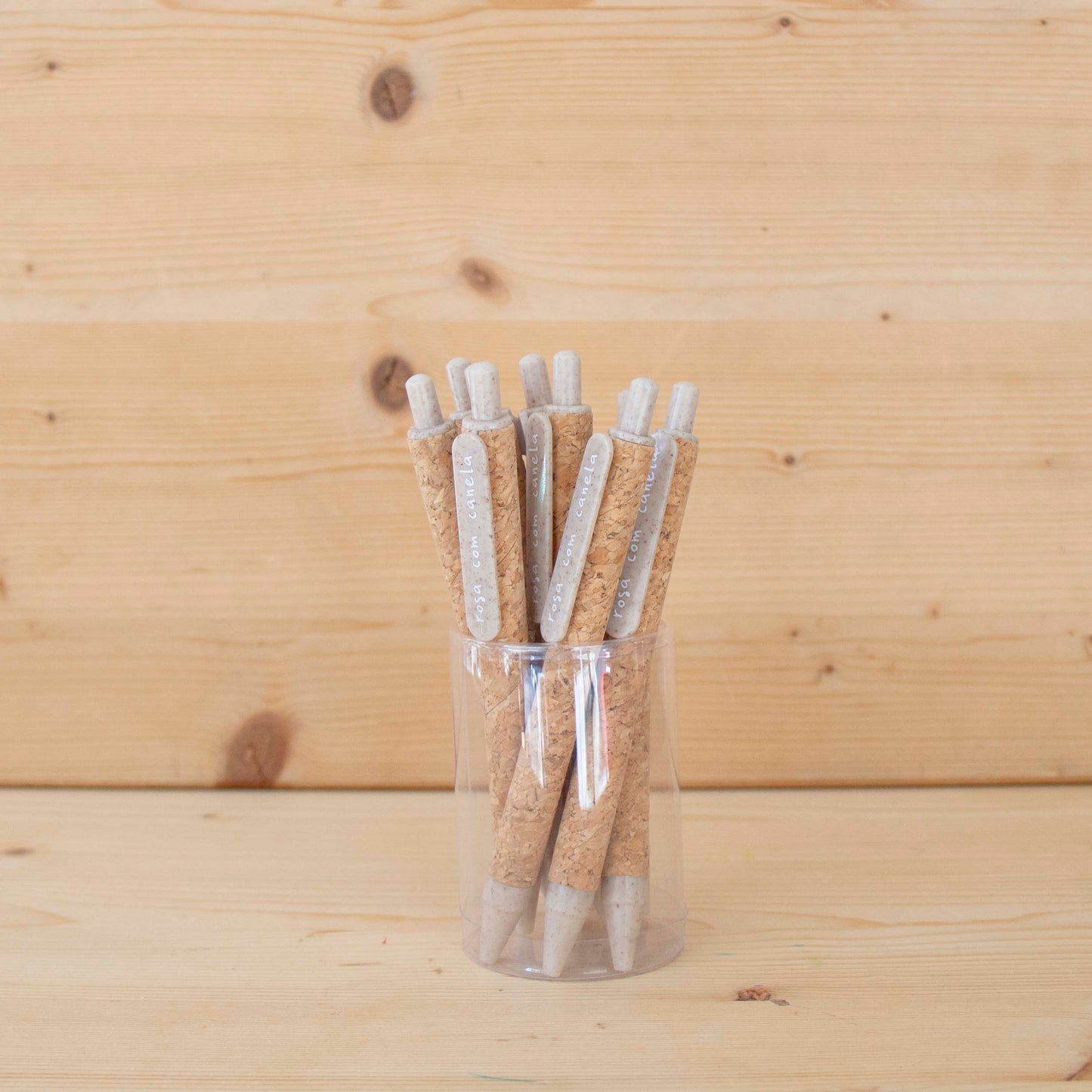 Caneta Cortiça/Fibra Vidro Creme