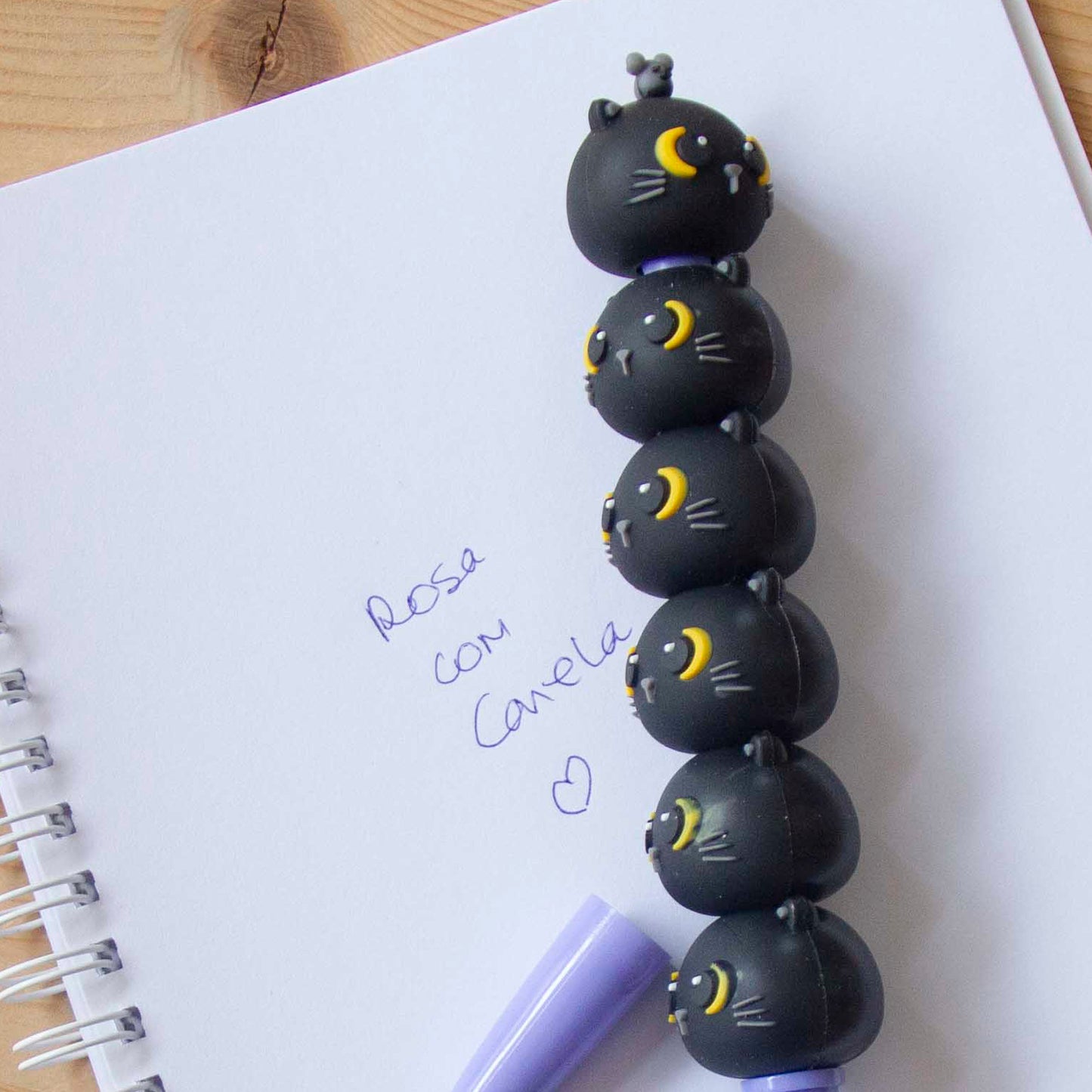 Caneta Spinning Gato Preto