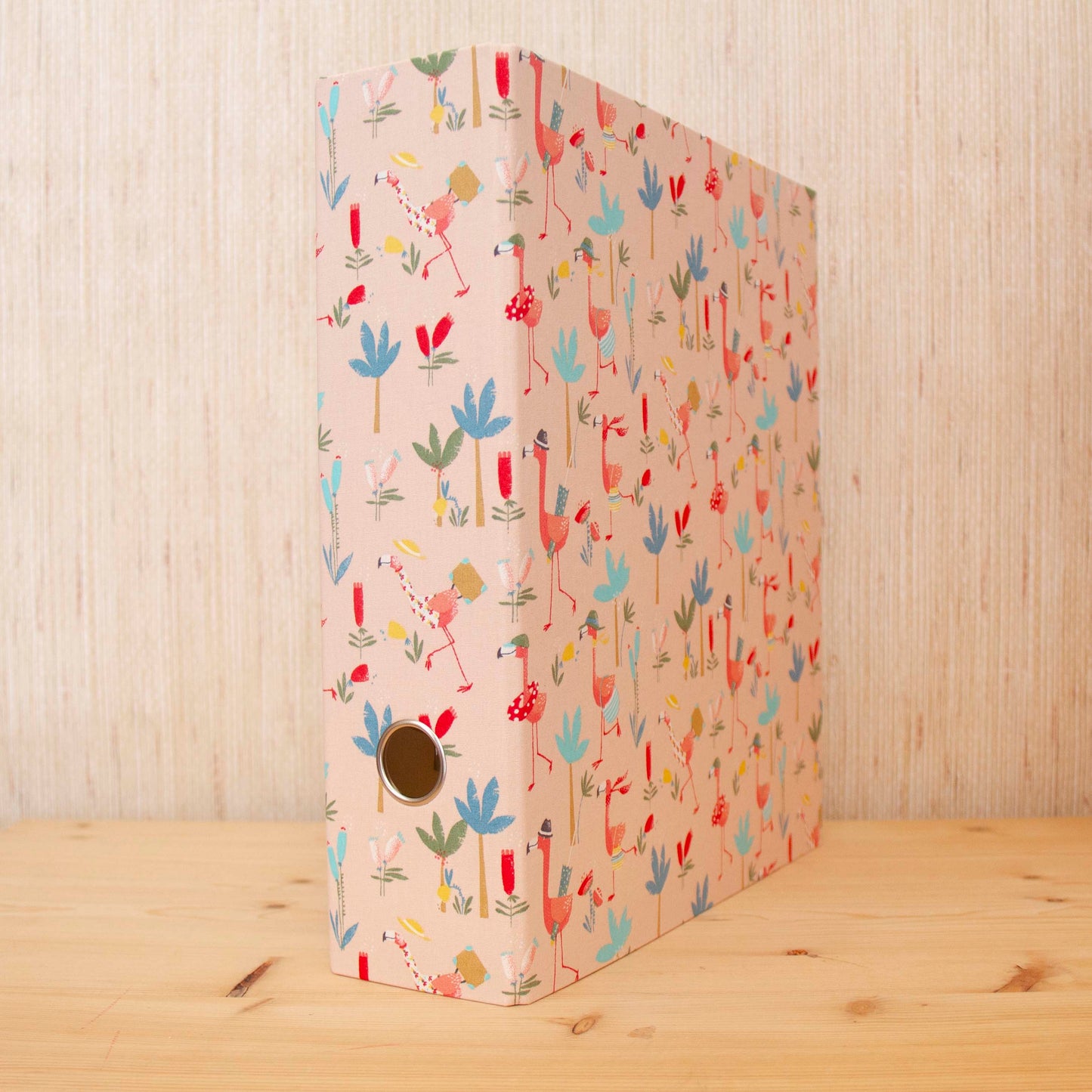 Capa de Arquivo A4 Larga tecido Flamingo