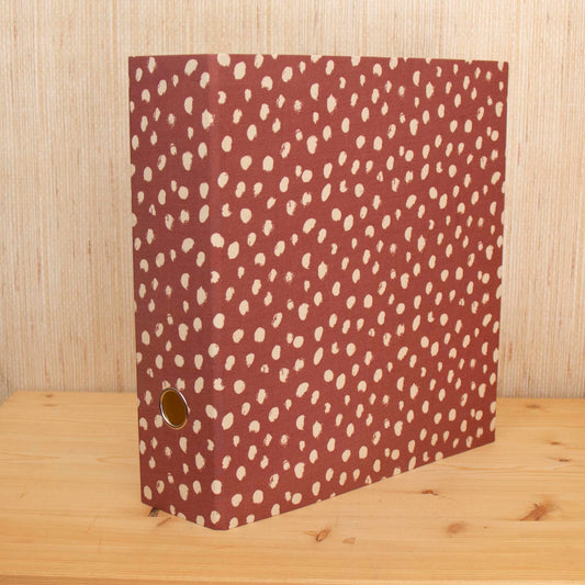 Capa de Arquivo A4 Larga tecido DOTS BROWN