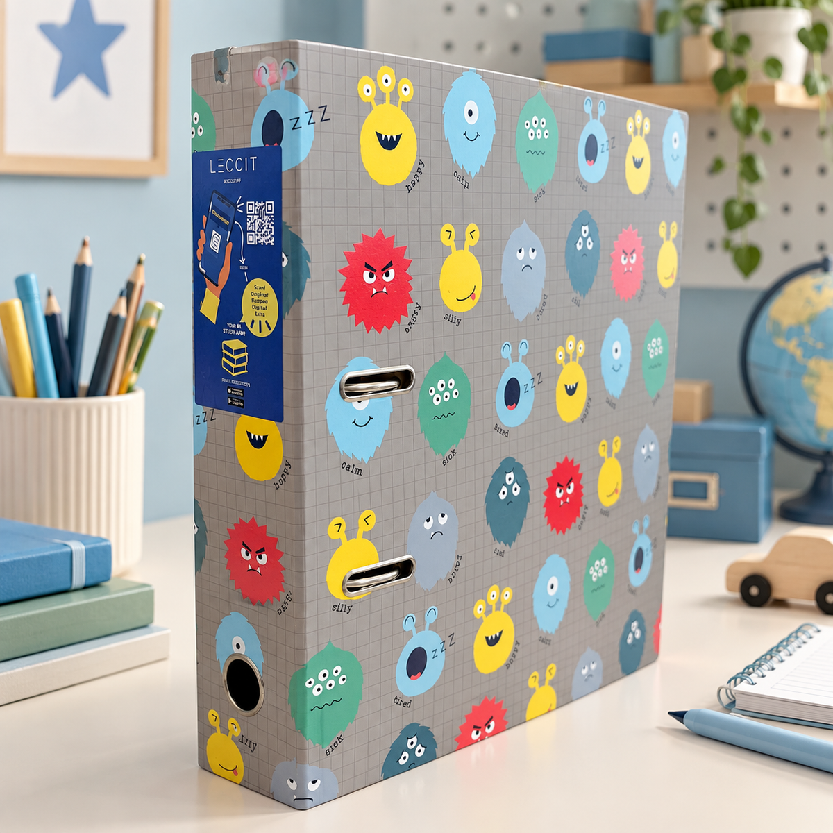 Capa de Arquivo A4 Larga Papel Monsters