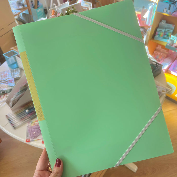 Capa de elásticos A4 PP Pastel Verde