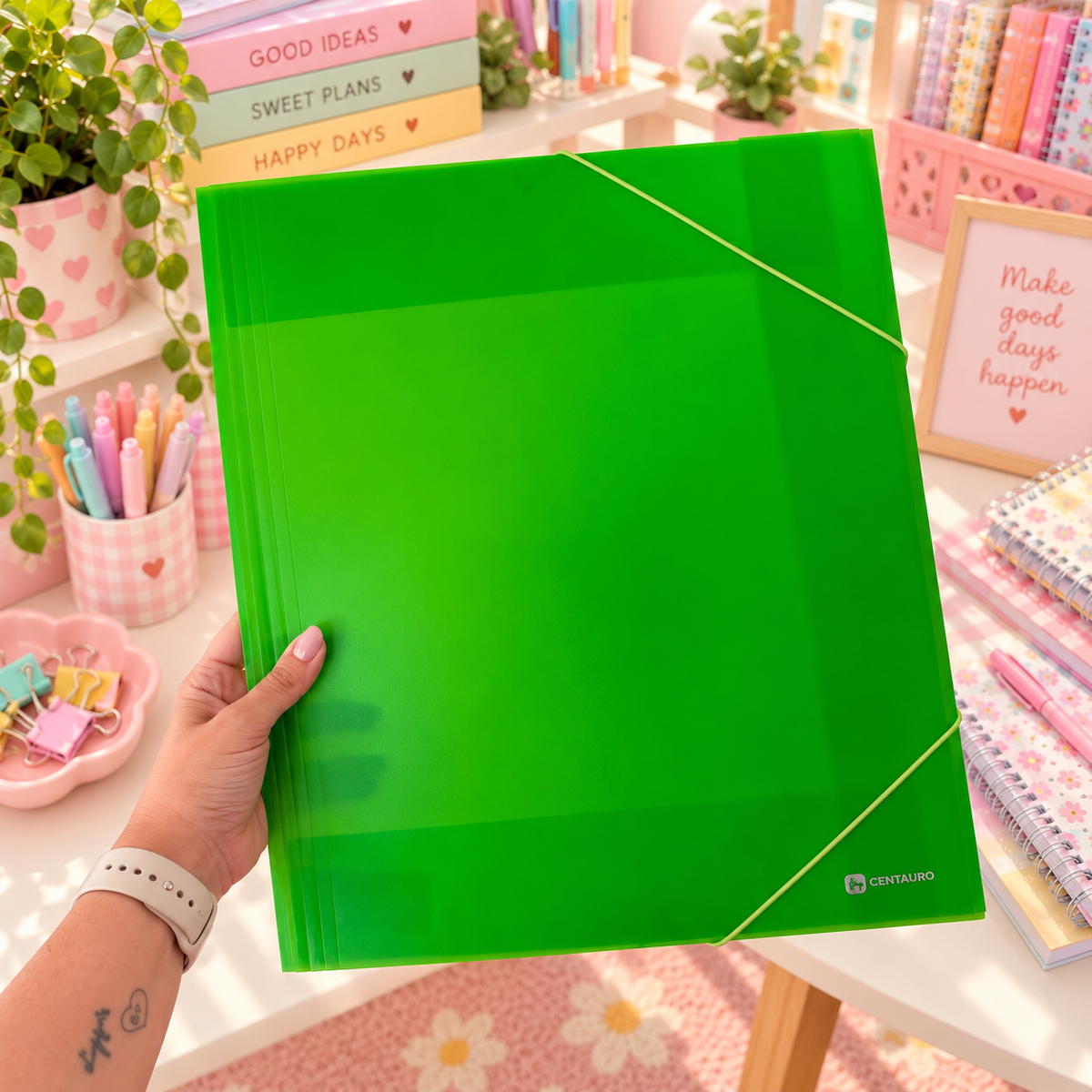 Capa de elásticos A3 PP VERDE