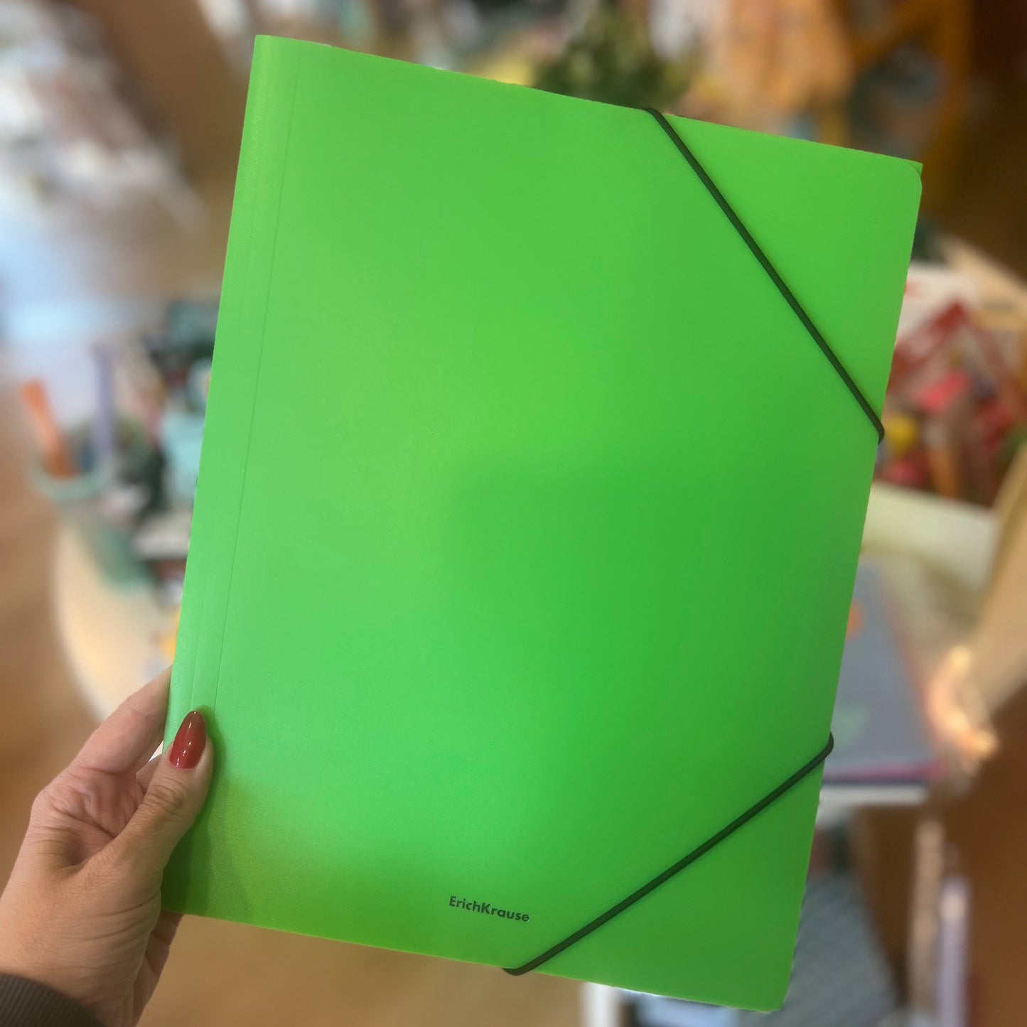 Capa de elásticos A4 PP Neon VERDE