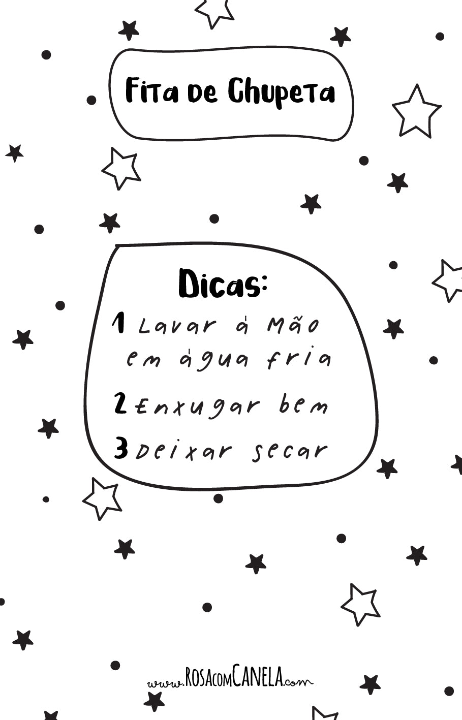 Fita de Chupeta Stars Pink