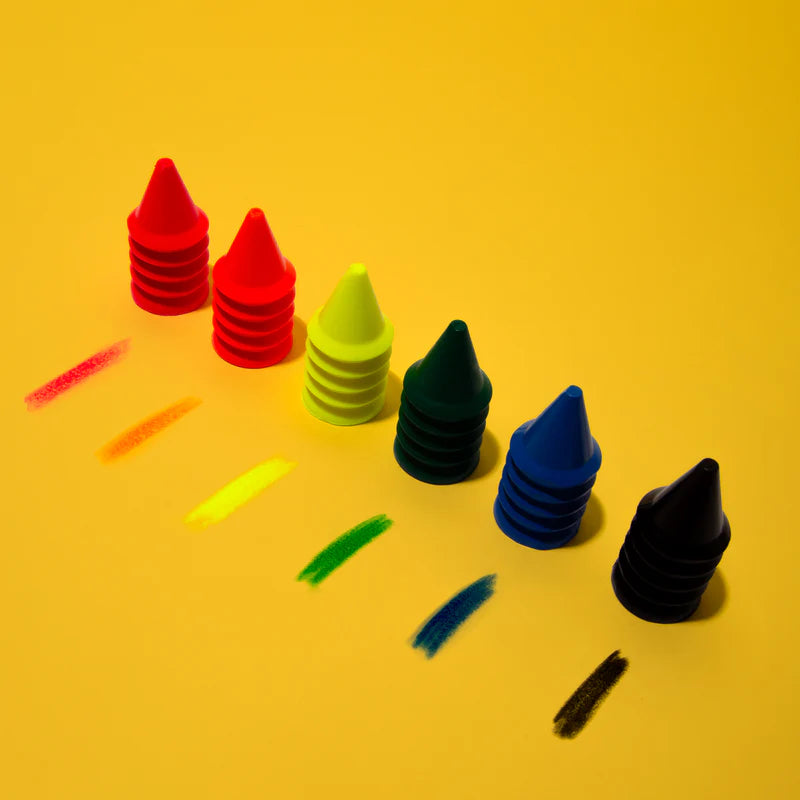 kit 6 Lápis de cera FINGERS CRAYON