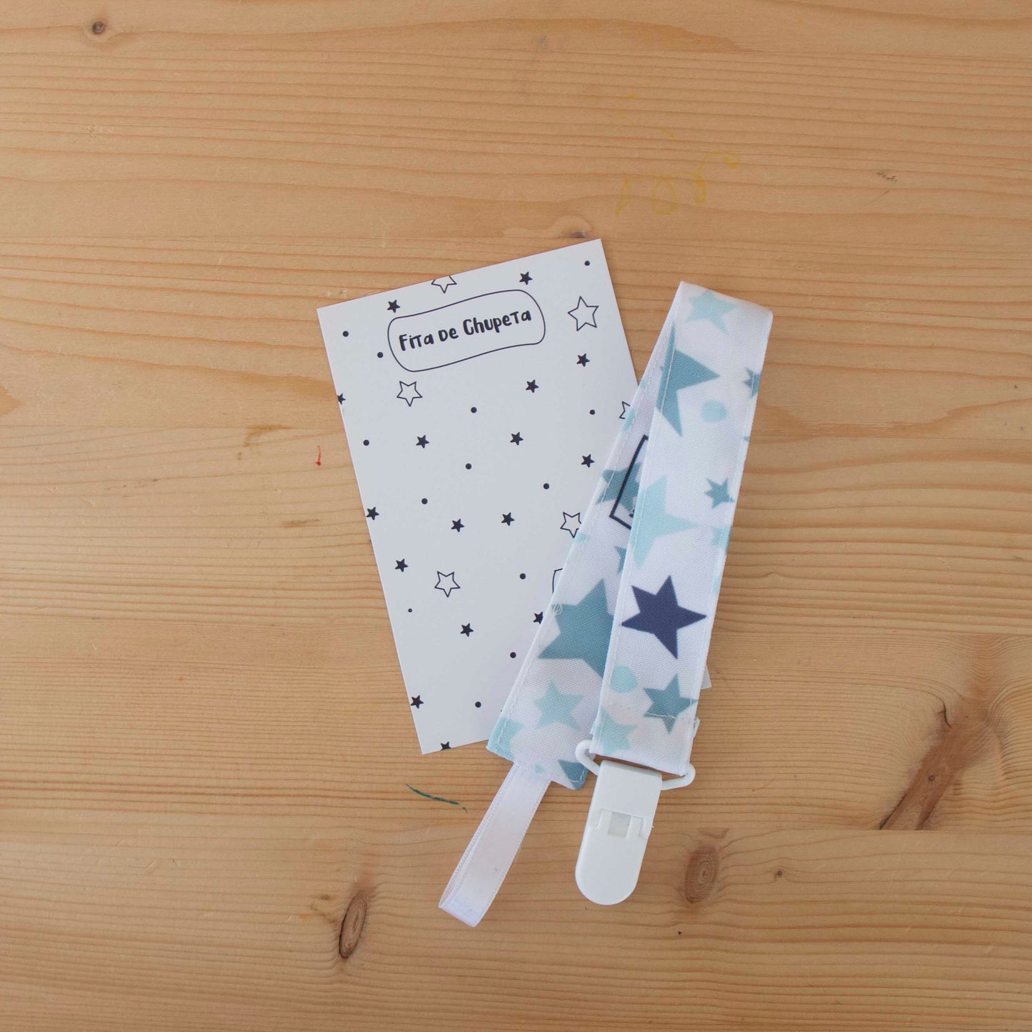 Fita de Chupeta Stars Blue