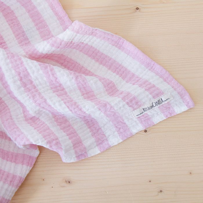 Fralda de Pano 60 x 60 cm Pink Stripes
