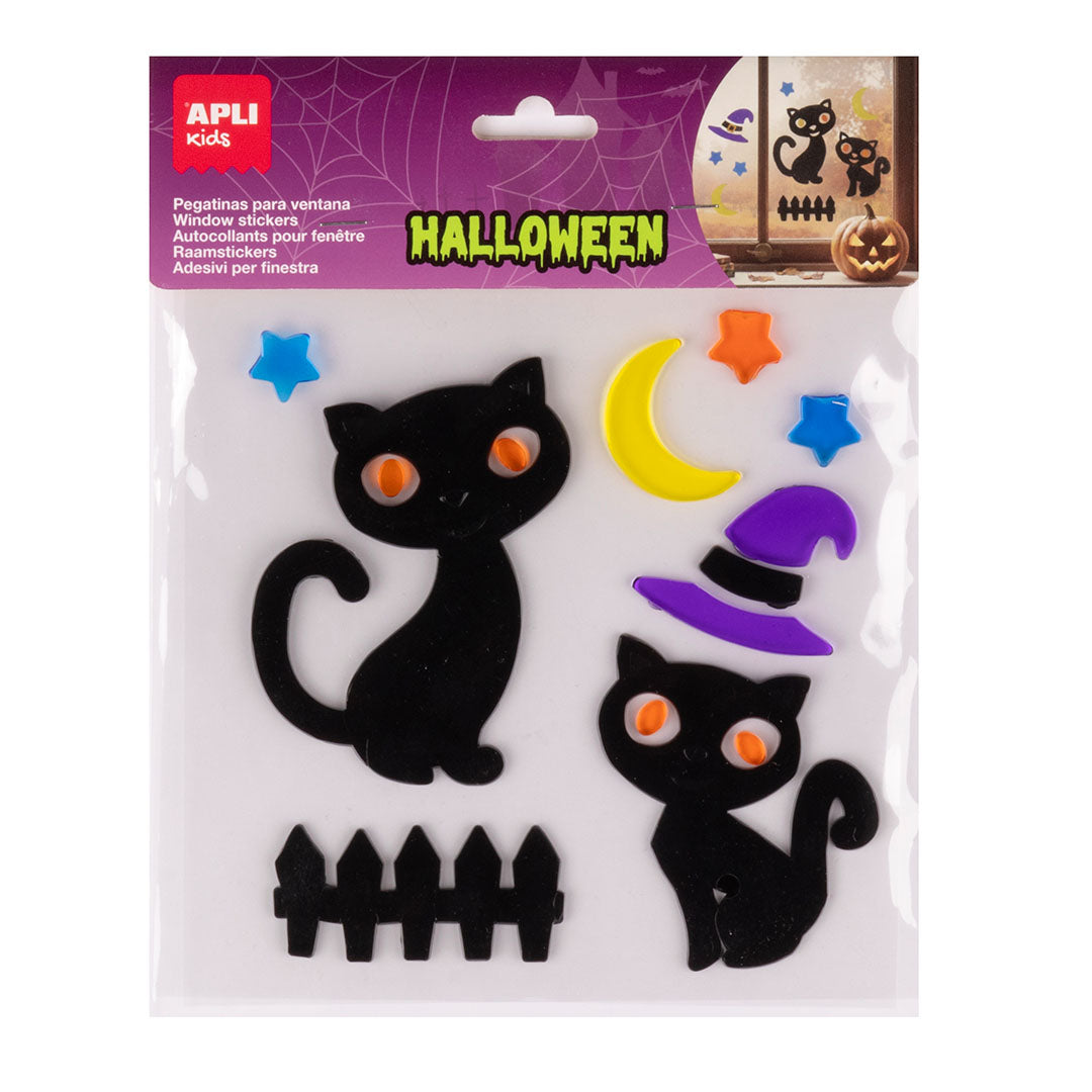 Stickers de Gel Jelly HALLOWEEN Gato Preto