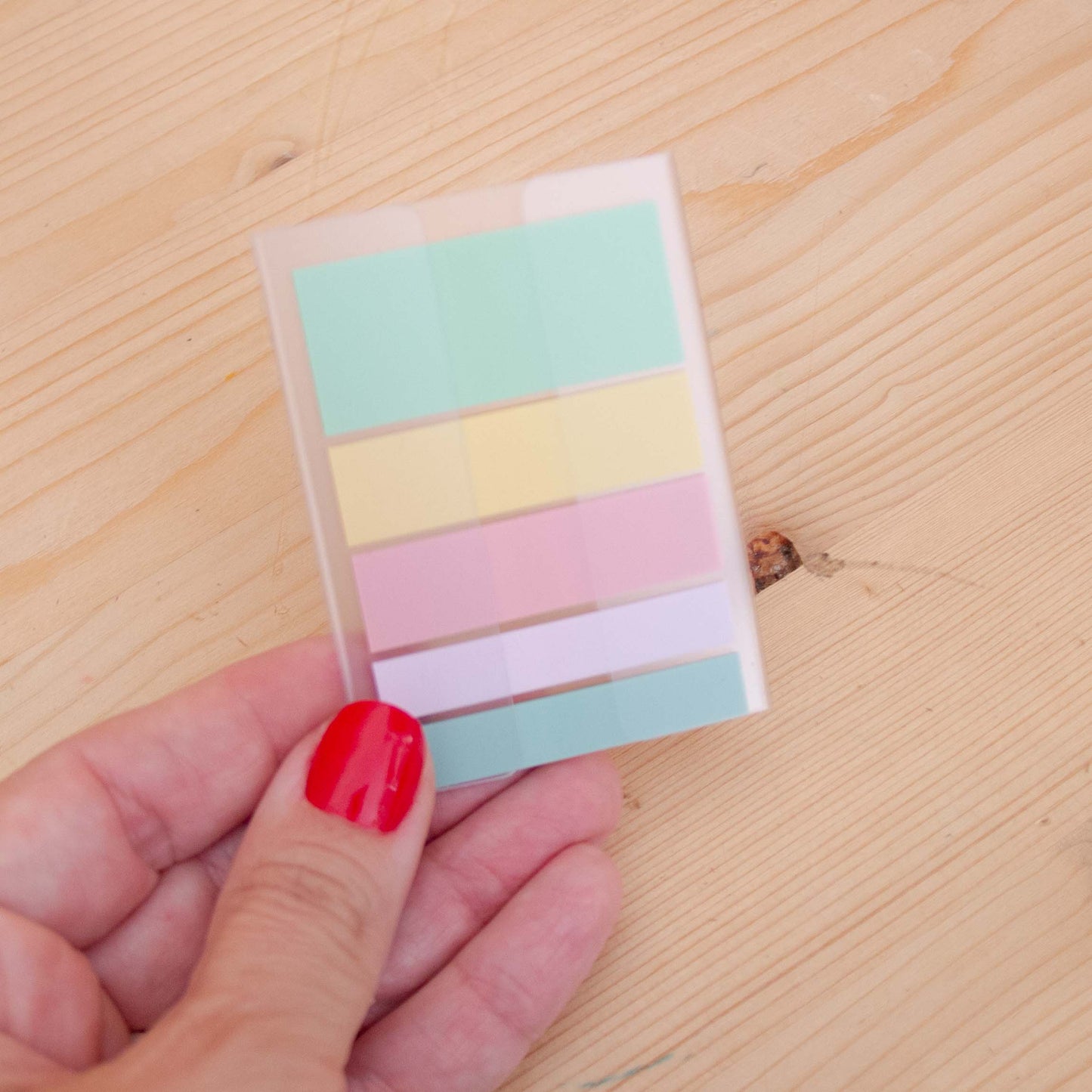 Kit 5 Marcadores de Página Mini Tons Pastel (100 un)