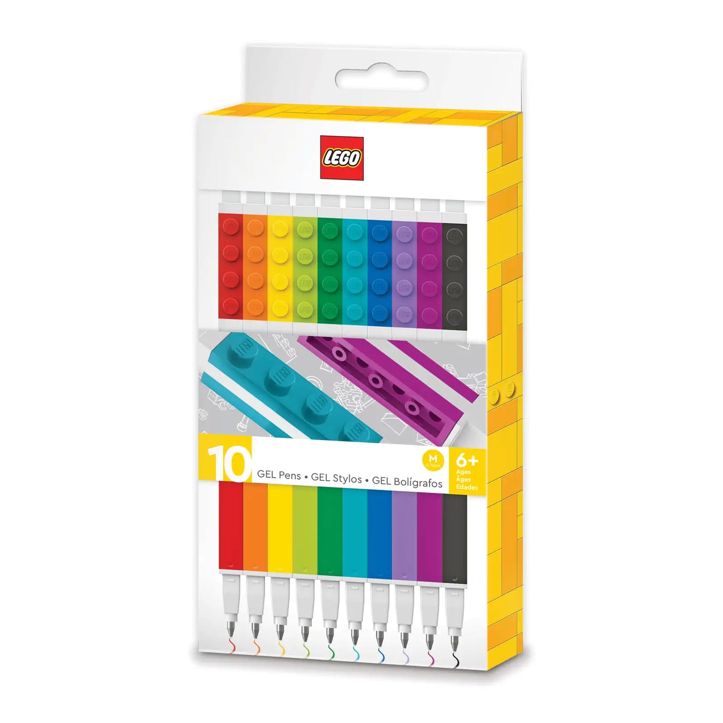 Kit 10 Canetas Gel Coloridas LEGO