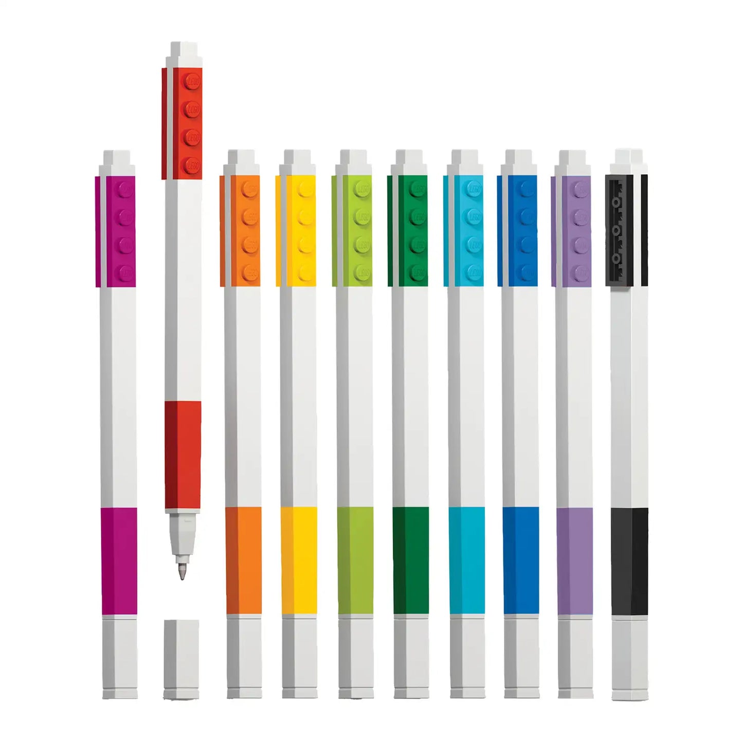 Kit 10 Canetas Gel Coloridas LEGO