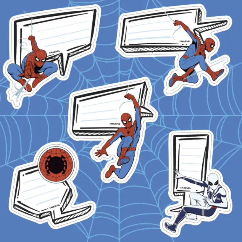 Kit 10 Etiquetas Autocolantes SPIDER MAN
