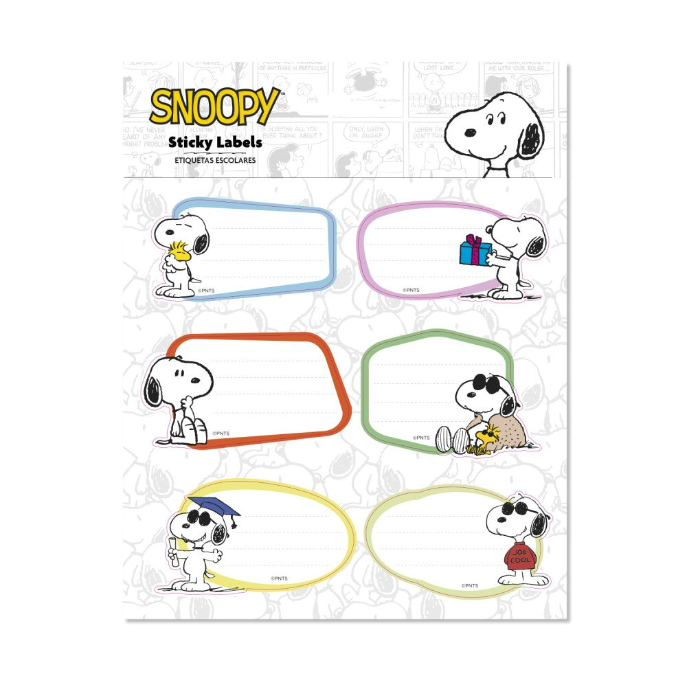 Kit 12 Etiquetas Autocolantes SNOOPY