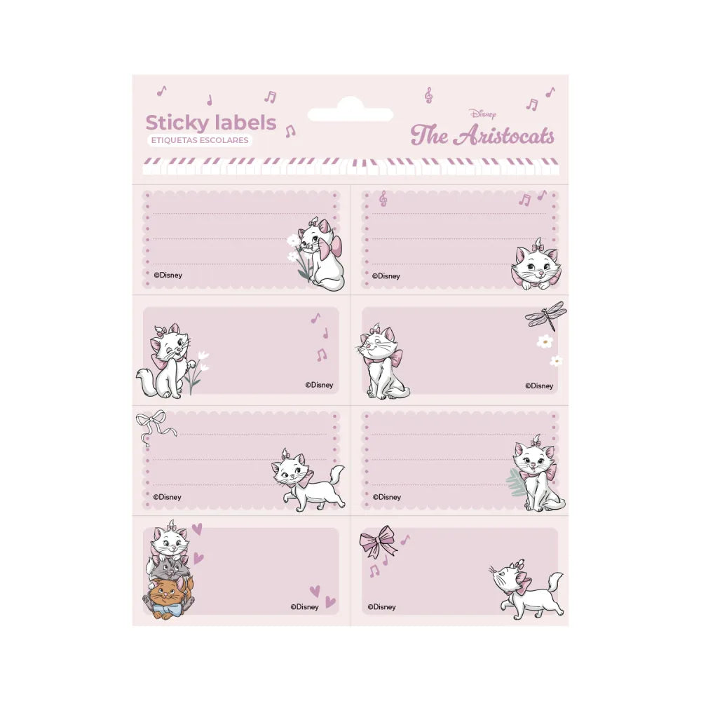 Kit 16 Etiquetas Autocolantes ARISTOGATOS MARIE