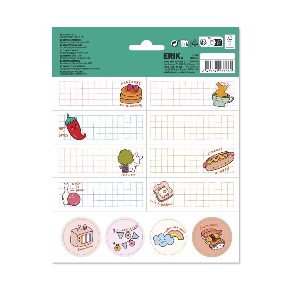 Kit 16 + 8 Etiquetas Autocolantes ONE PIECE