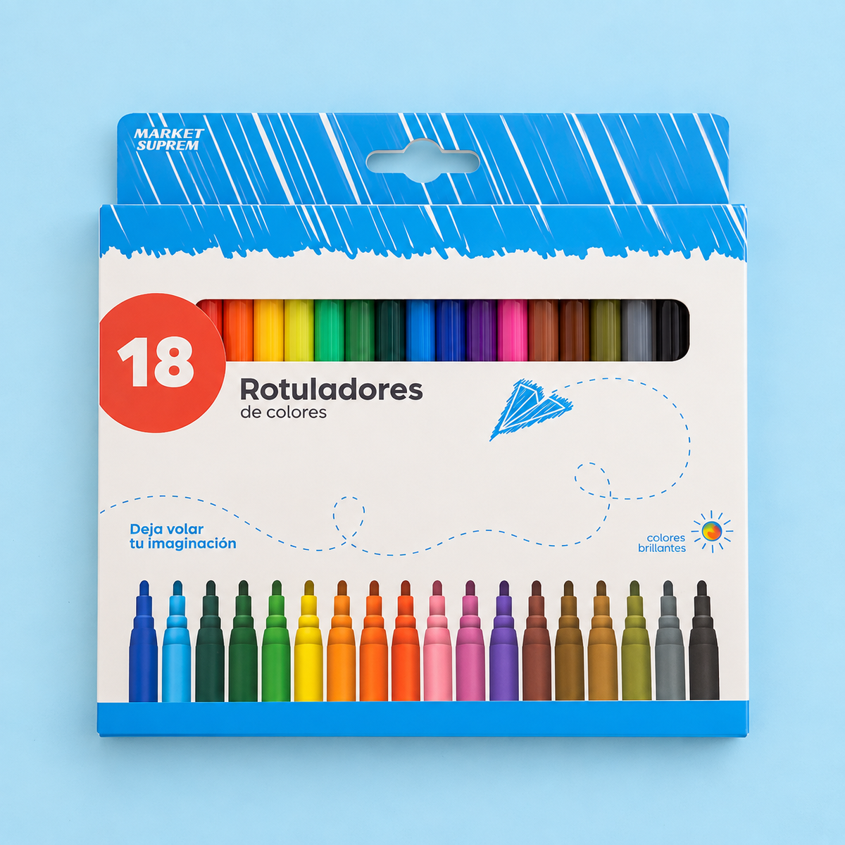 kit 18 Marcadores de cor