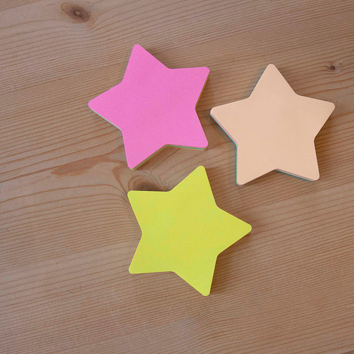 Kit 3 Sticky Notes Neon Estrela