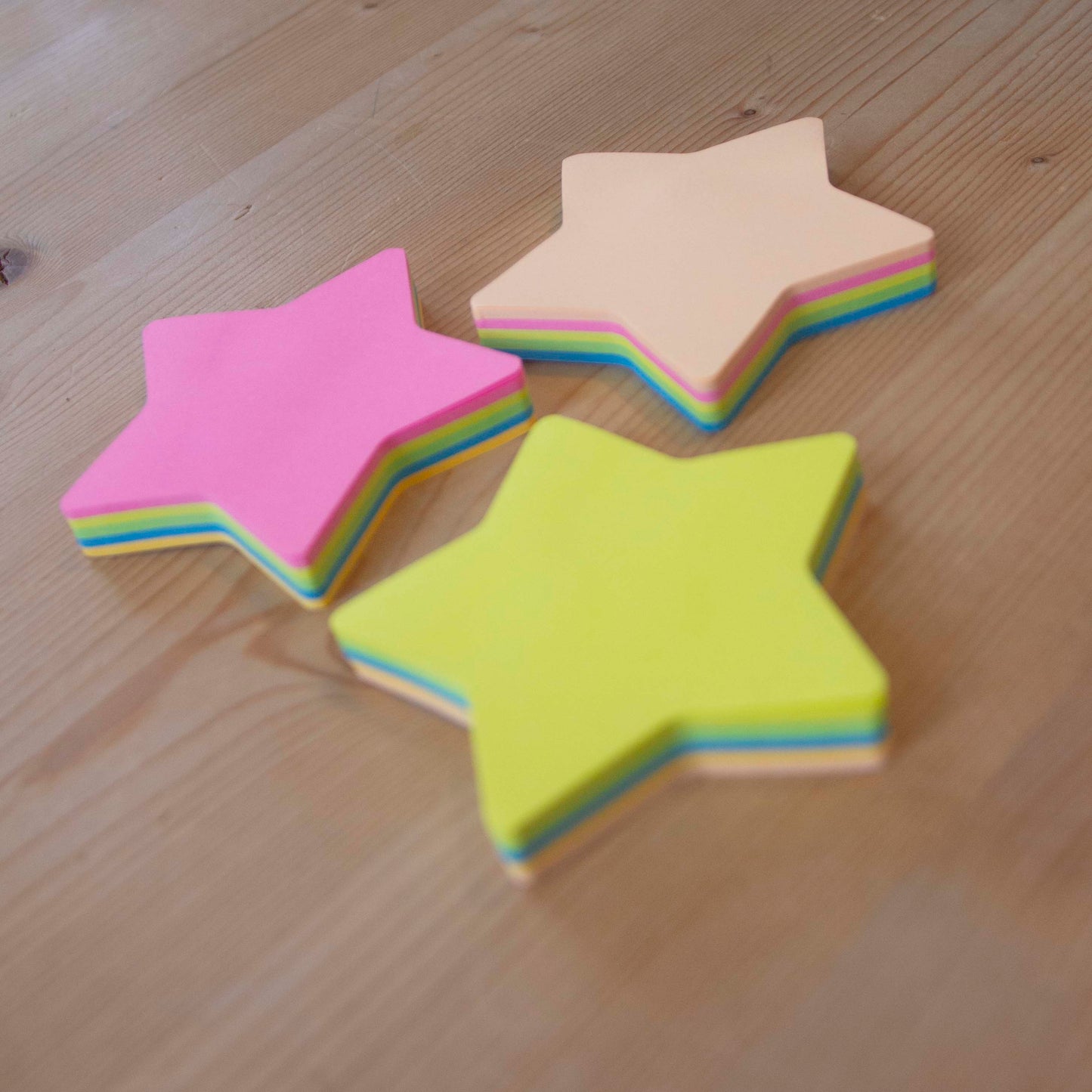 Kit 3 Sticky Notes Neon Estrela
