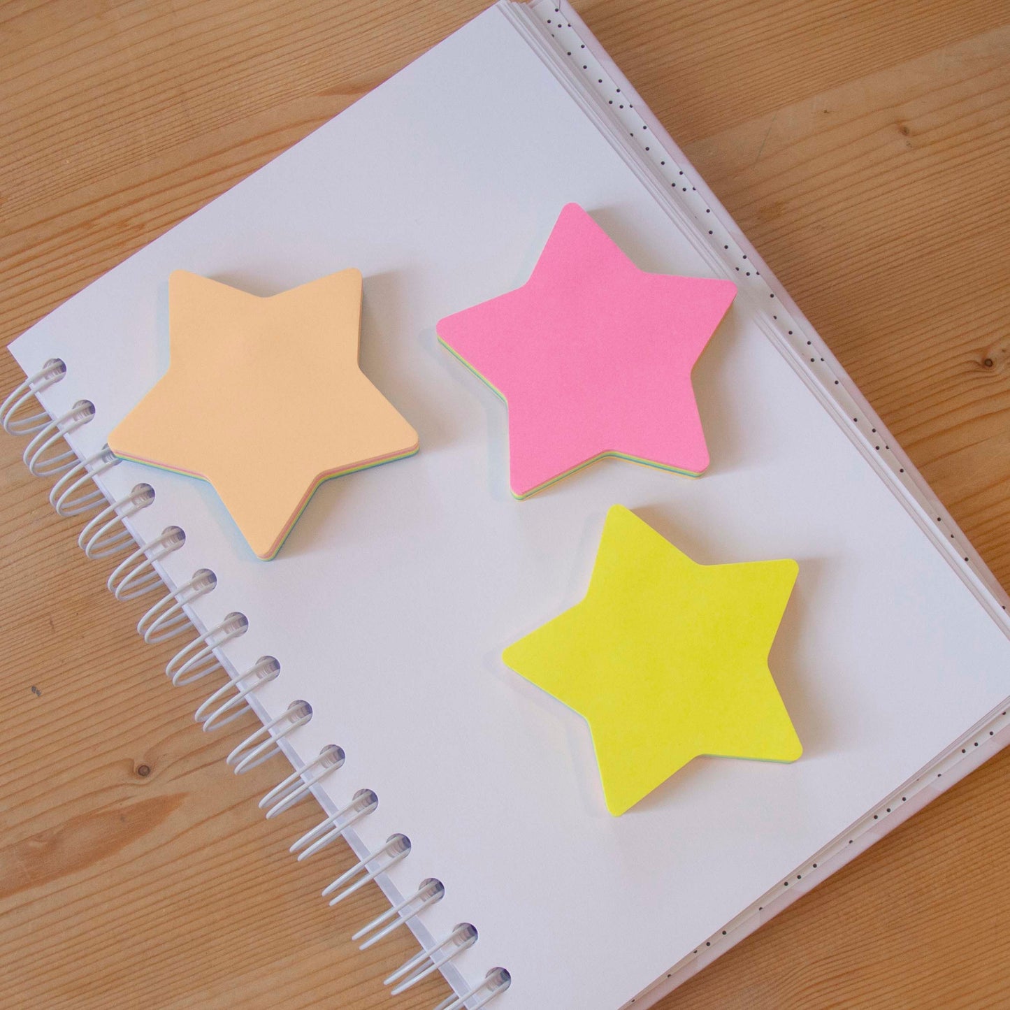 Kit 3 Sticky Notes Neon Estrela