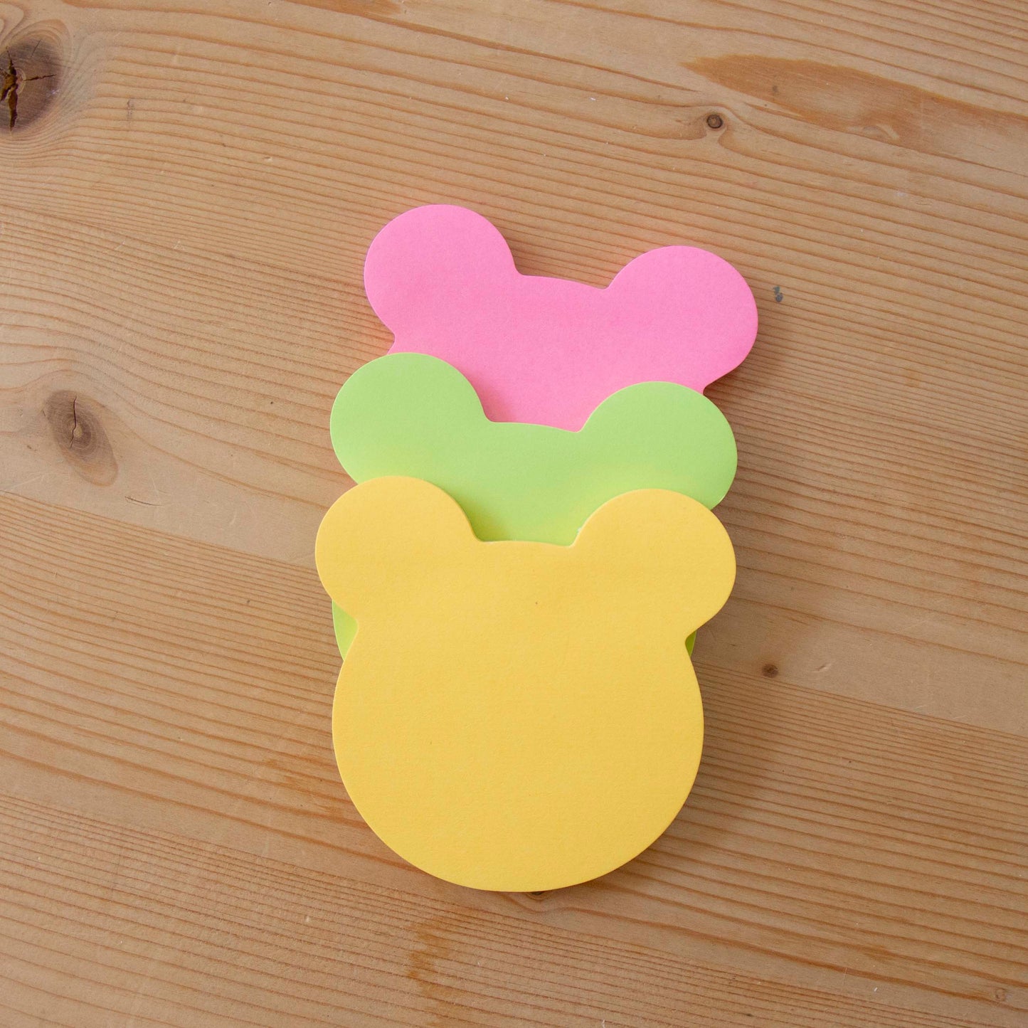 Kit 3 Sticky Notes Neon Mickey (Laranja/Rosa/Verde)