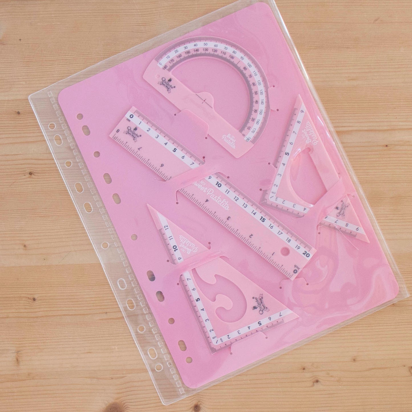 Kit 4 Réguas 20cm Pastel Rosa