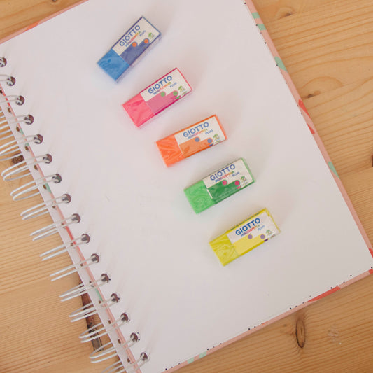 Kit 5 Mini Borrachas Fluo